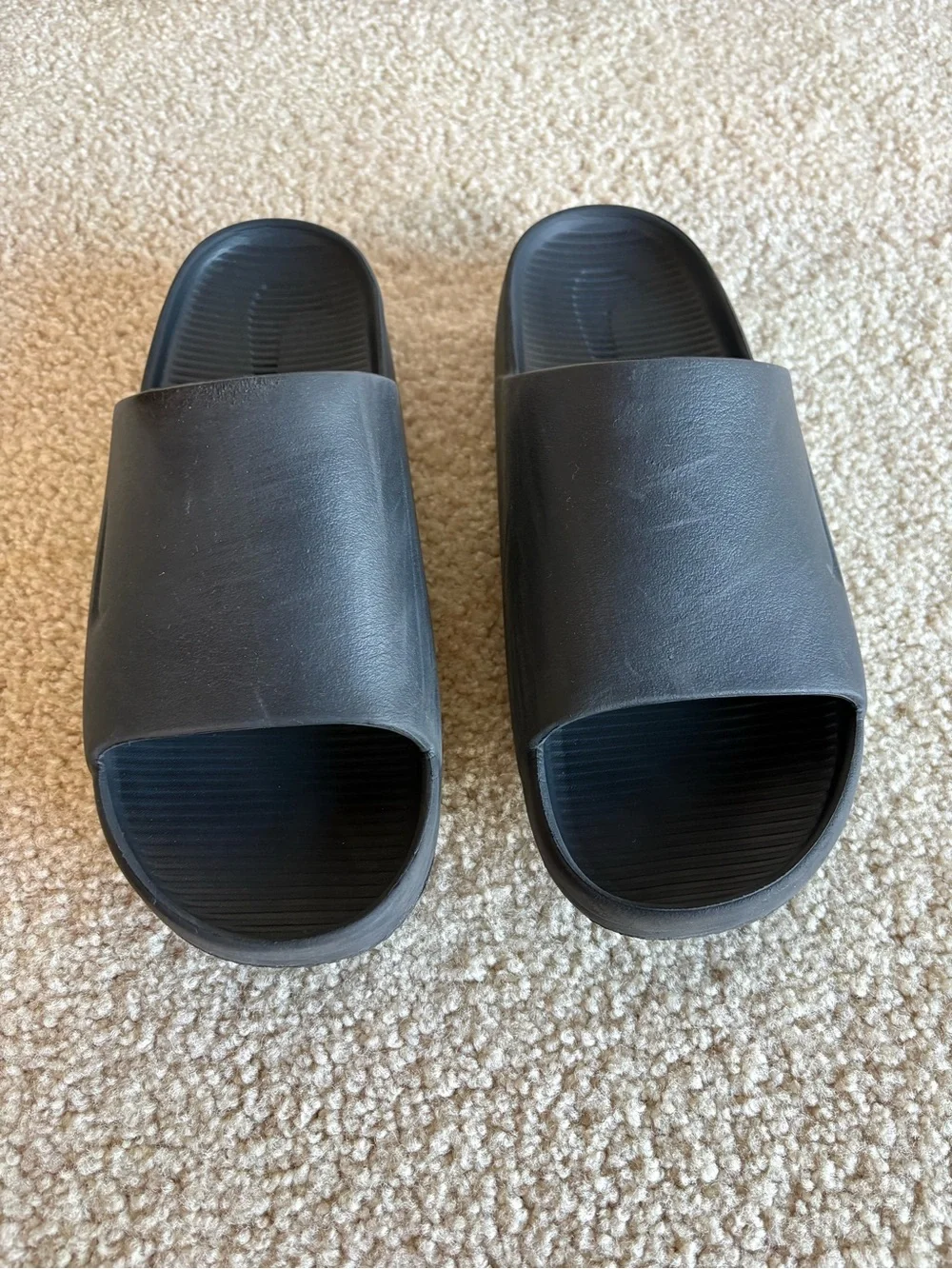 Men's Black Slide Sandals - Classic Slip-On Comfort